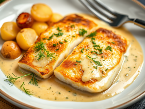 Hering in Senf-Dill Sauce