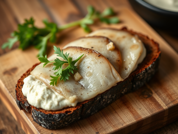Geräucherter Hering auf Brot